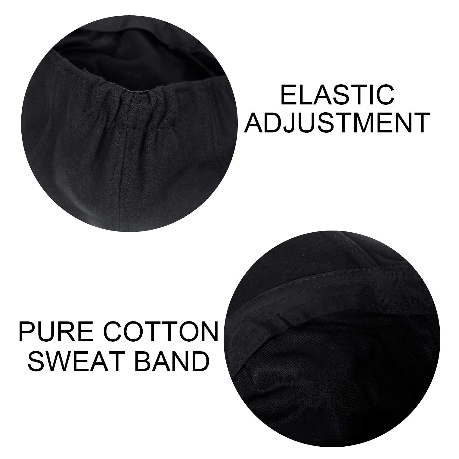 2 Pack Newsboy Hats for Men, Cotton Flat Ivy Gatsby Driving Hat Cap Black&dark Gray