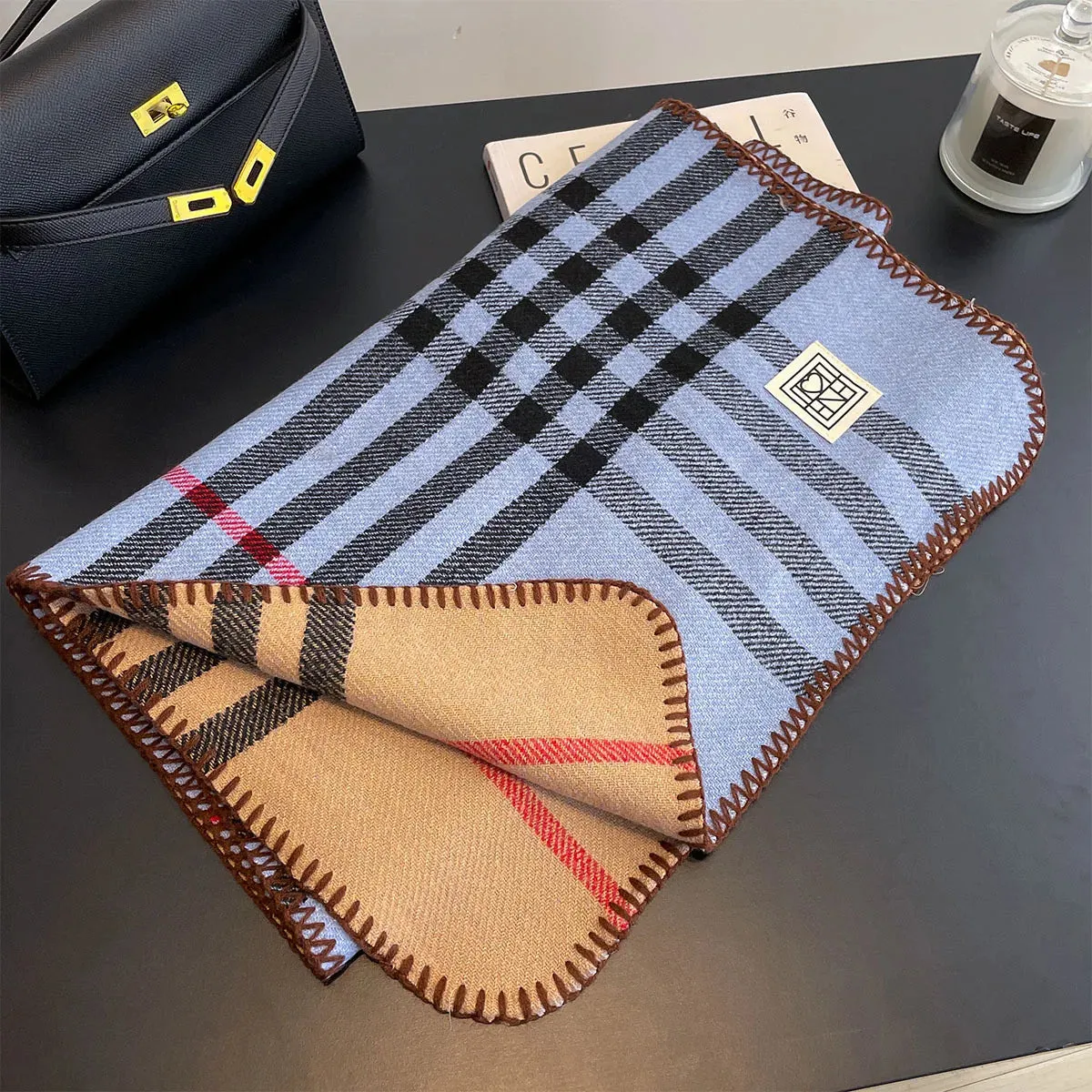 2024 Luxury Winter Plaid Scarf for Women