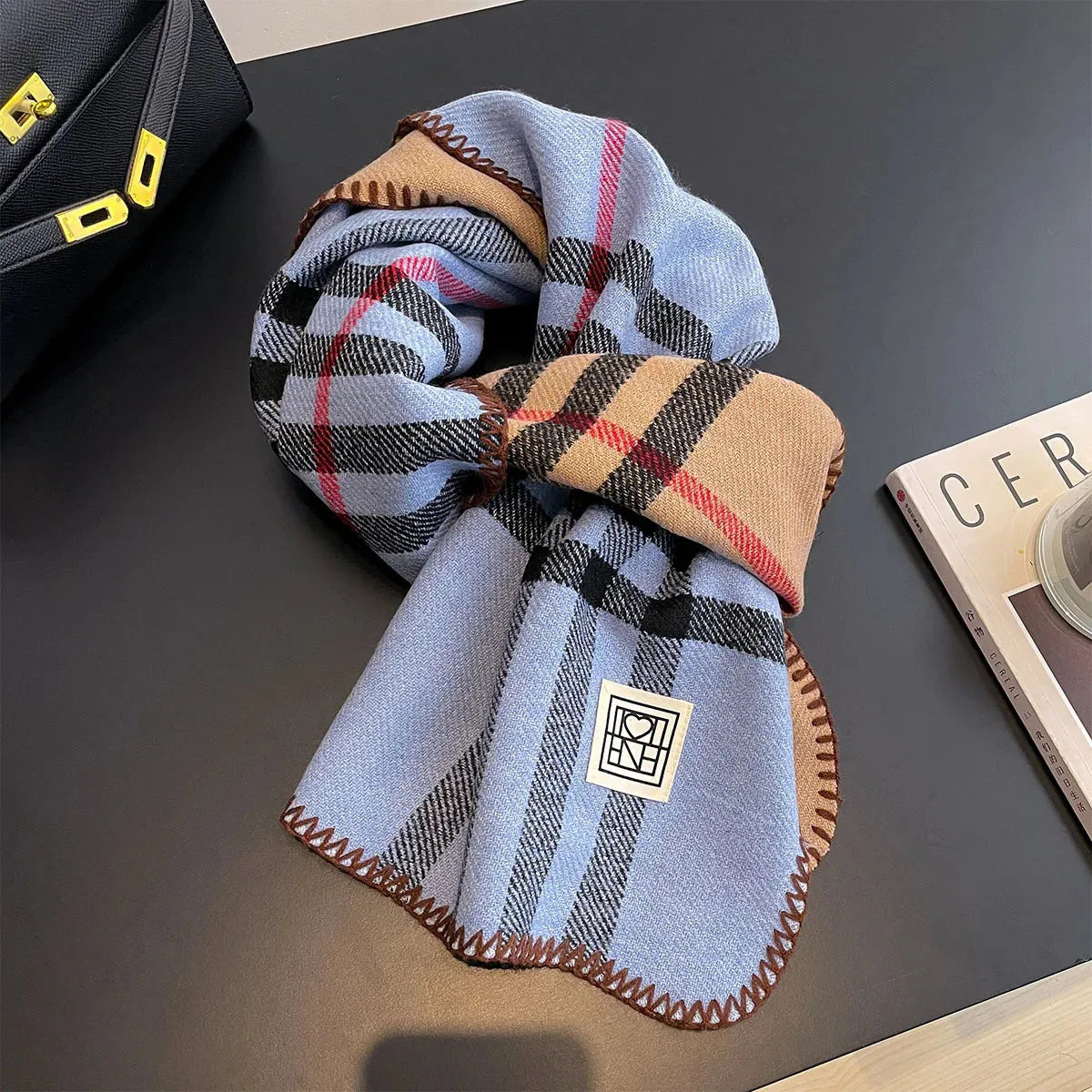 2024 Luxury Winter Plaid Scarf for Women