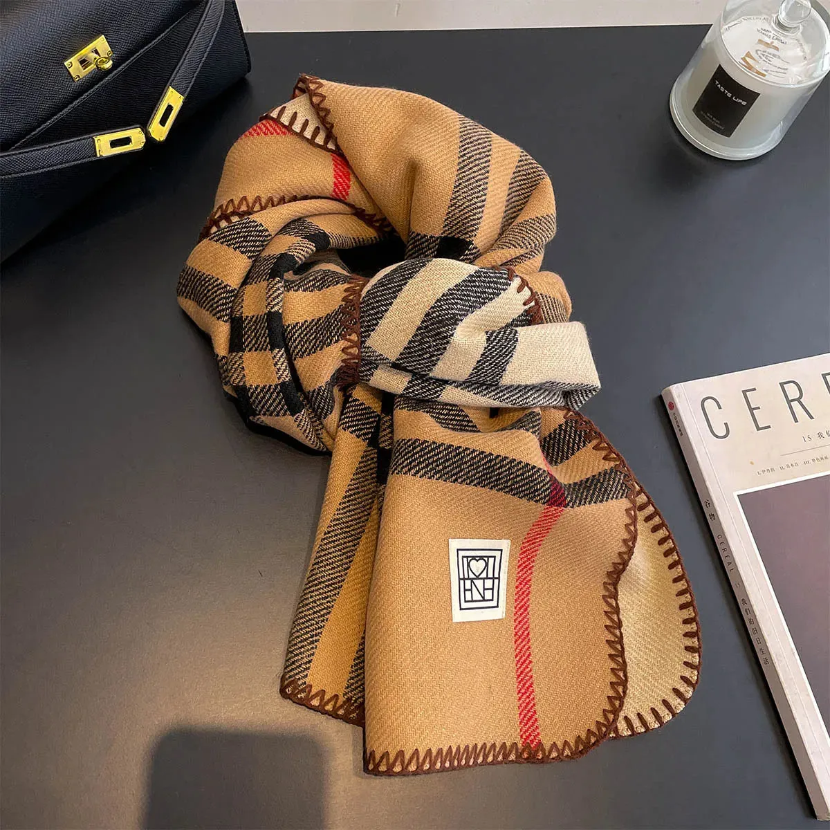 2024 Luxury Winter Plaid Scarf for Women