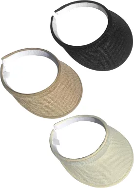 3 Pieces Clip On Visors Women Men Visor Sun Hats Hat Outdoor Sports Golf Beach Travel Tennis Cap