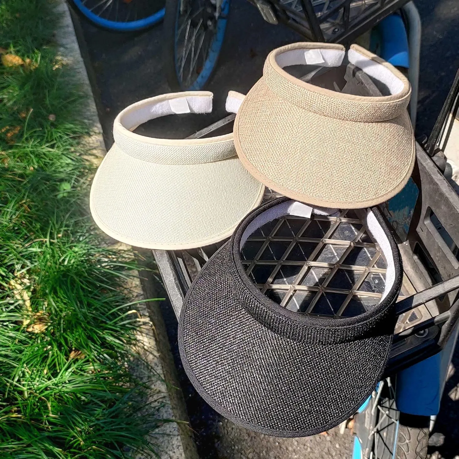 3 Pieces Clip On Visors Women Men Visor Sun Hats Hat Outdoor Sports Golf Beach Travel Tennis Cap