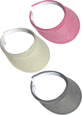 3 Pieces Clip On Visors Women Men Visor Sun Hats Hat Outdoor Sports Golf Beach Travel Tennis Cap