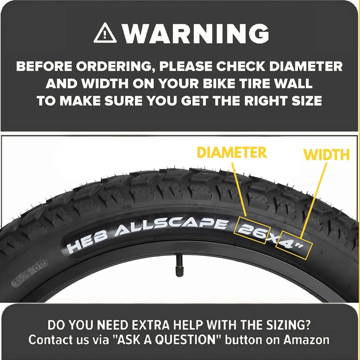 Allscape 26x4.0 Fat Bike Tires  Heavy Duty All-Terrain 26 Inch Tires for Ebikes, MTB & Mountain Bikes, Durable Directional Tread for Snow, Sand & Trail  2 Pack  USA Customer Support