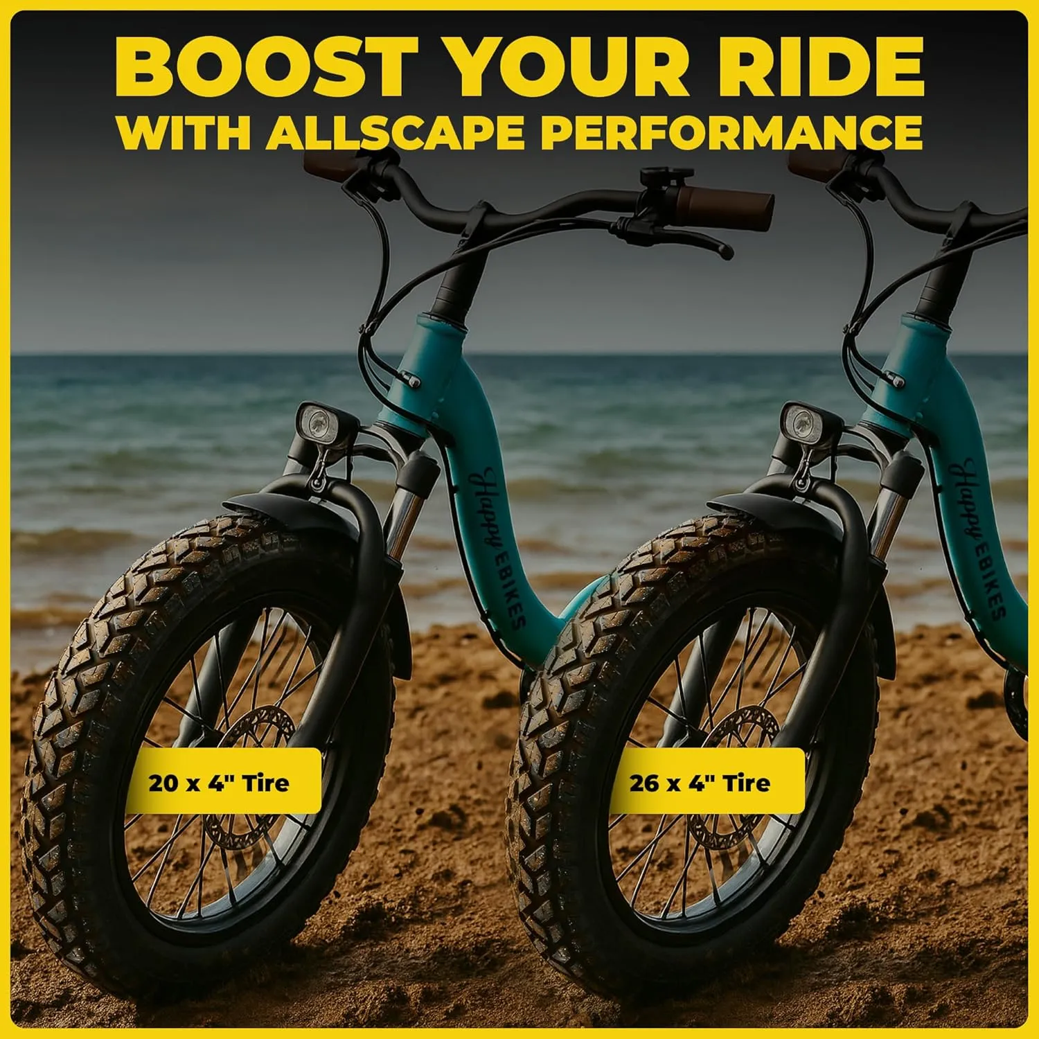 Allscape 26x4.0 Fat Bike Tires  Heavy Duty All-Terrain 26 Inch Tires for Ebikes, MTB & Mountain Bikes, Durable Directional Tread for Snow, Sand & Trail  2 Pack  USA Customer Support