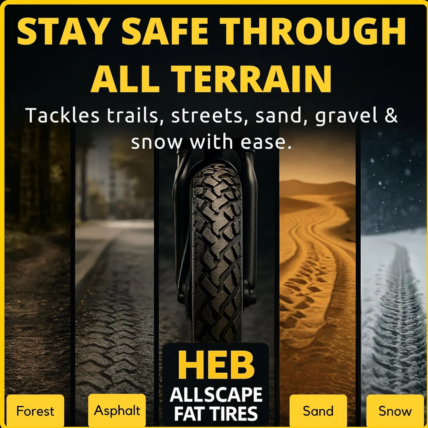 Allscape 26x4.0 Fat Bike Tires  Heavy Duty All-Terrain 26 Inch Tires for Ebikes, MTB & Mountain Bikes, Durable Directional Tread for Snow, Sand & Trail  2 Pack  USA Customer Support
