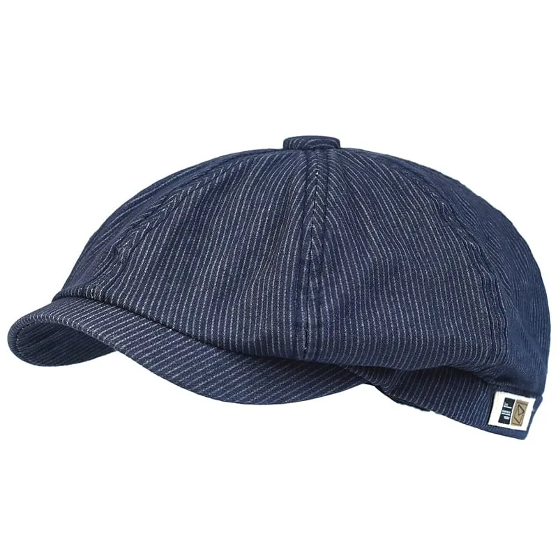 Blackford Vintage Striped Newsboy Cap