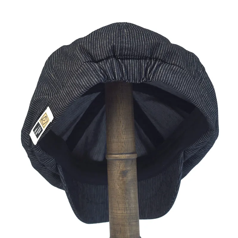 Blackford Vintage Striped Newsboy Cap