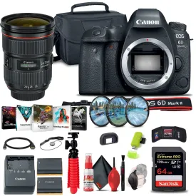 Canon EOS 6D Mark II DSLR Camera (1897C002)   Canon EF 24-70mm Lens   More