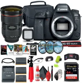 Canon EOS 6D Mark II DSLR Camera (Body Only) (1897C002)   Canon EF 24-70mm Lens