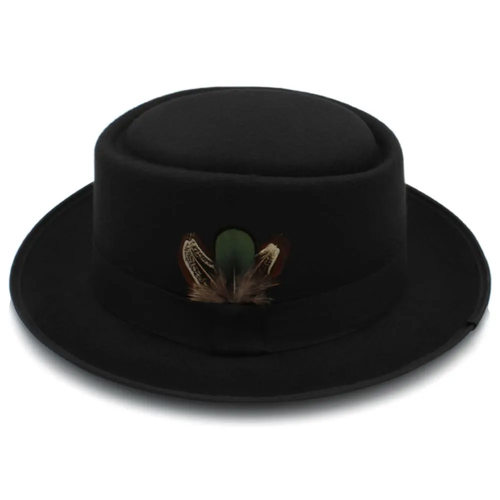 Crosby Feathers Wool Porkpie Hat