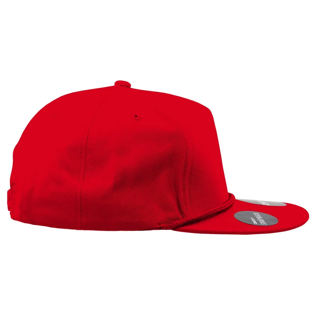 Decky 1041 5 Panel Snapback Hats High Profile Golf Caps with Rope Structured