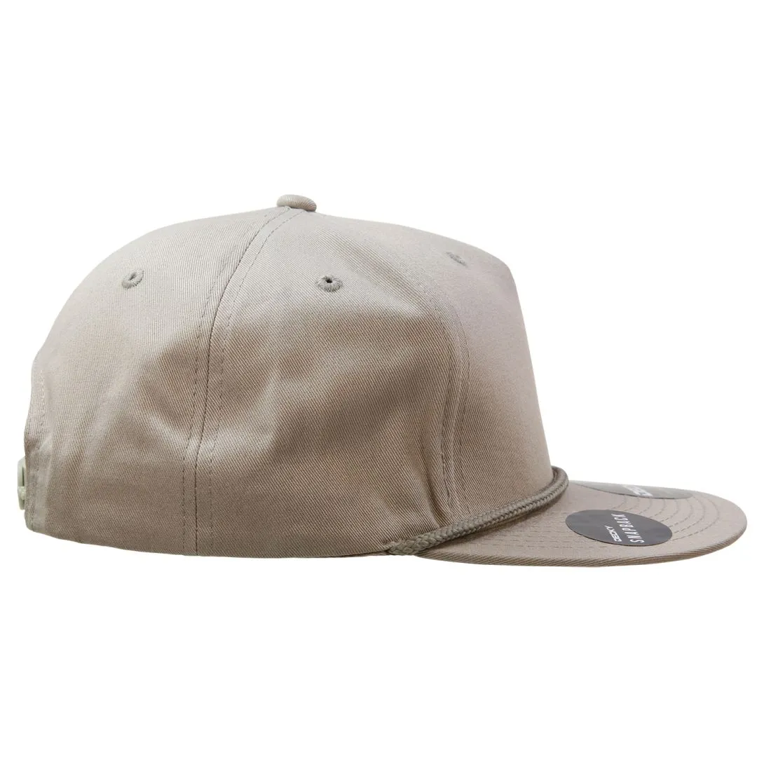 Decky 1041 5 Panel Snapback Hats High Profile Golf Caps with Rope Structured