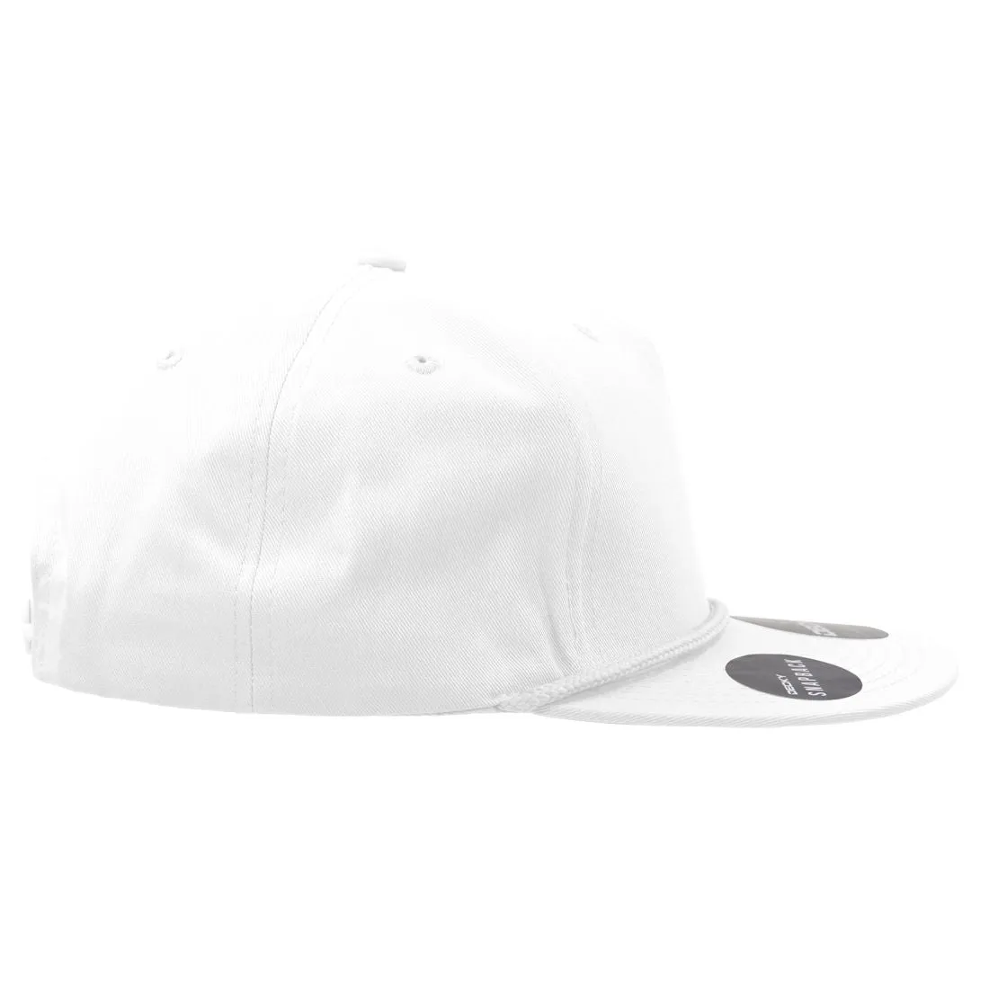 Decky 1041 5 Panel Snapback Hats High Profile Golf Caps with Rope Structured