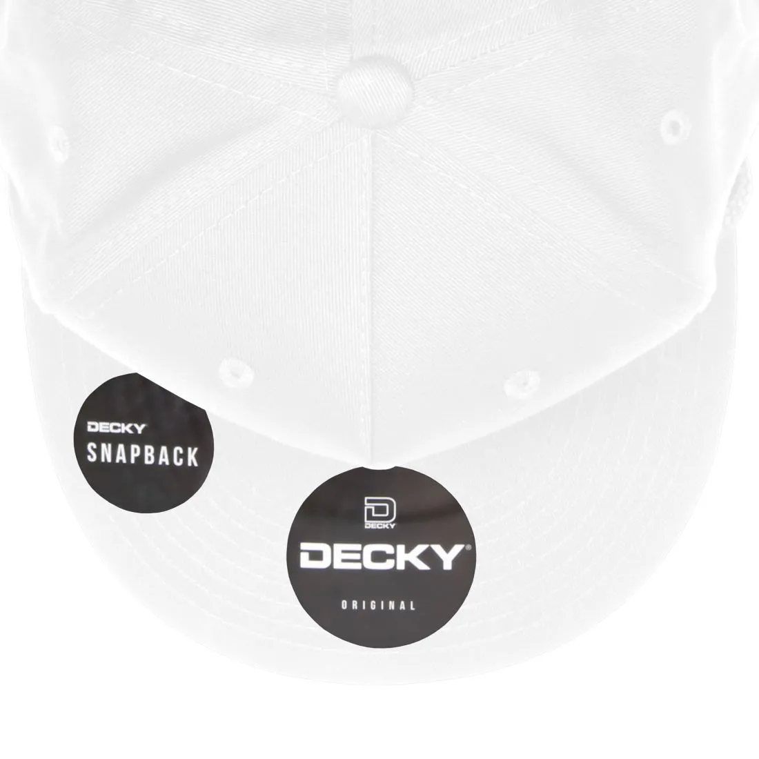 Decky 1041 5 Panel Snapback Hats High Profile Golf Caps with Rope Structured