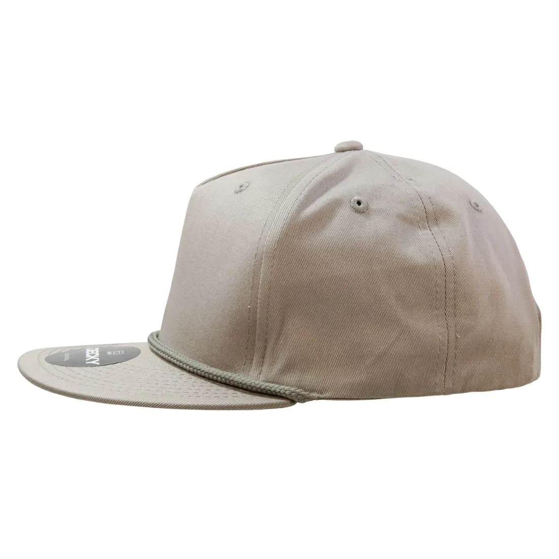 Decky 1041 5 Panel Snapback Hats High Profile Golf Caps with Rope Structured