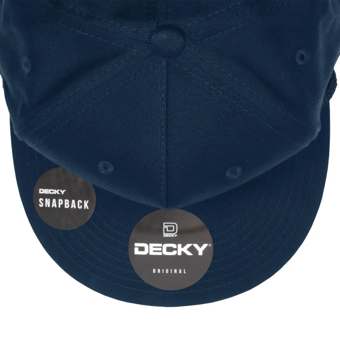 Decky 1041 5 Panel Snapback Hats High Profile Golf Caps with Rope Structured