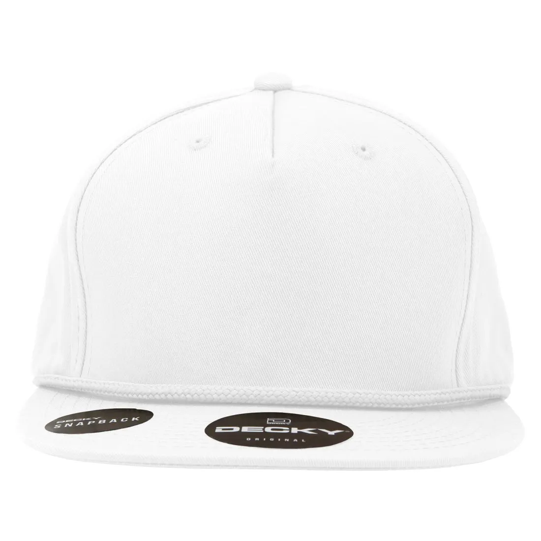 Decky 1041 5 Panel Snapback Hats High Profile Golf Caps with Rope Structured