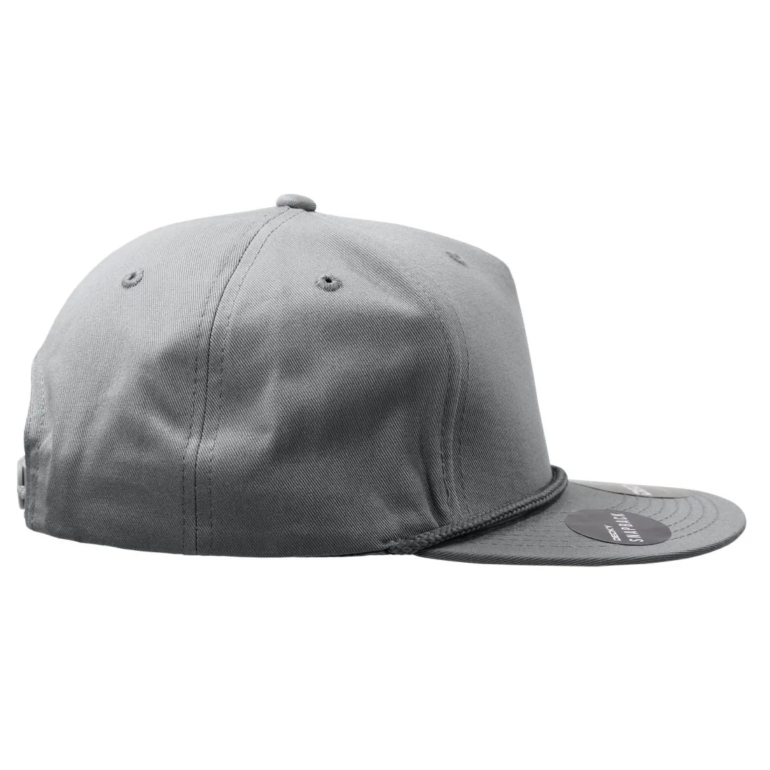 Decky 1041 5 Panel Snapback Hats High Profile Golf Caps with Rope Structured