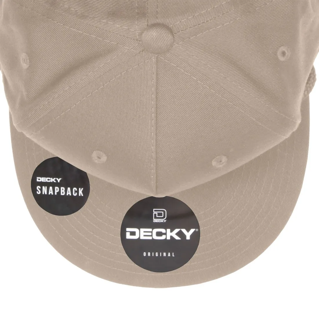 Decky 1041 5 Panel Snapback Hats High Profile Golf Caps with Rope Structured