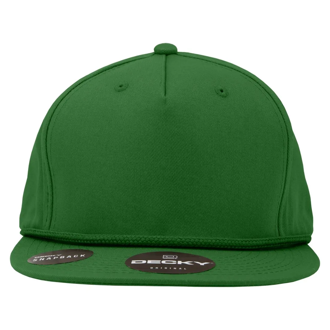 Decky 1041 5 Panel Snapback Hats High Profile Golf Caps with Rope Structured