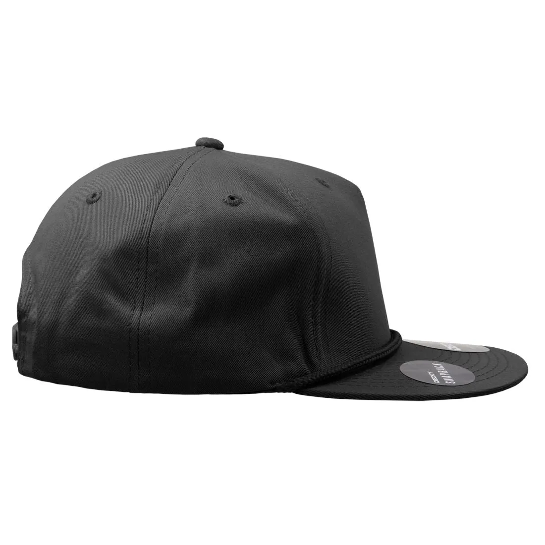 Decky 1041 5 Panel Snapback Hats High Profile Golf Caps with Rope Structured