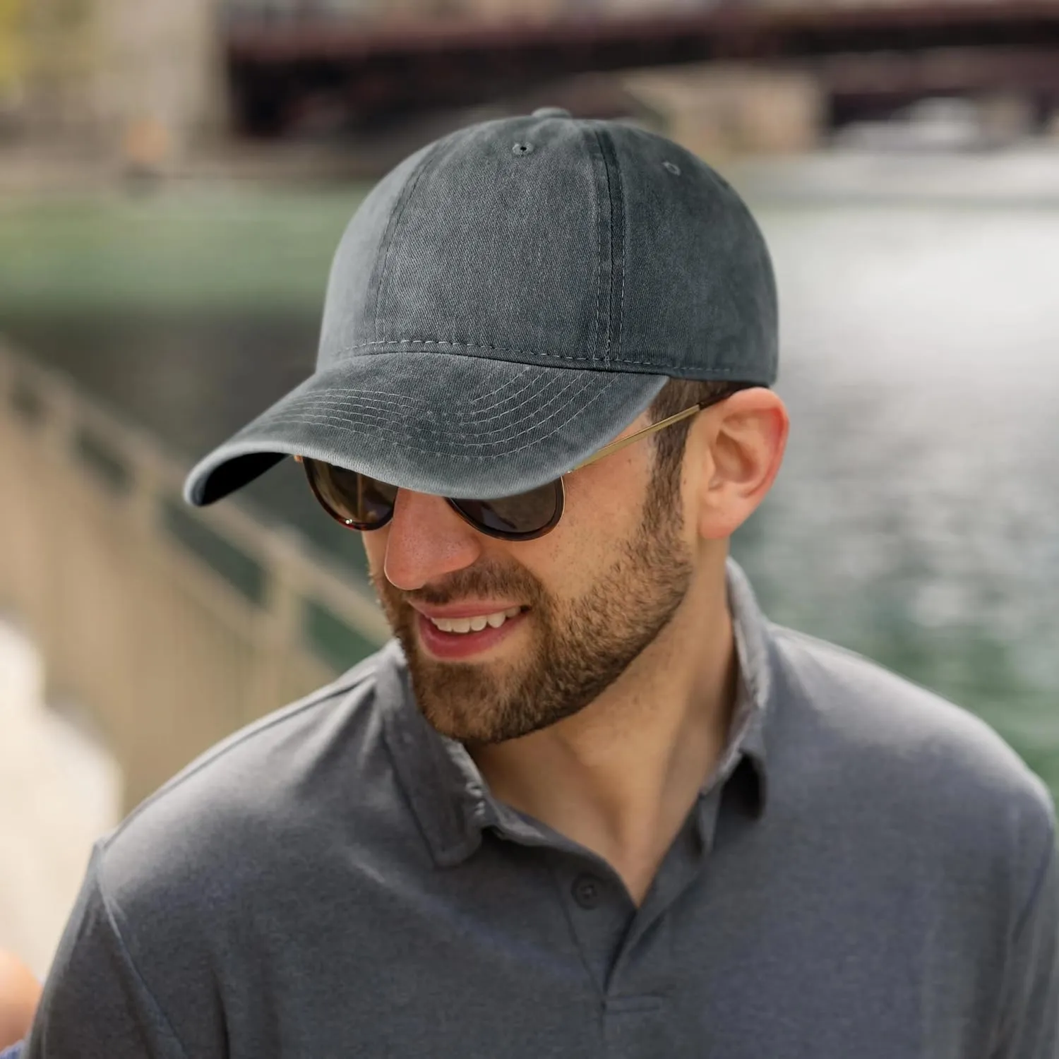 Edoneery Men Women Baseball Cap-Low Profile Adjustable Washed Cotton Golf Dad Hat