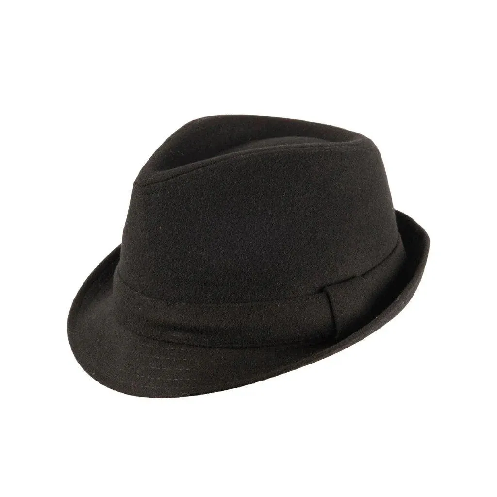 Elwood Plain Trilby Hat Black - Hat 559