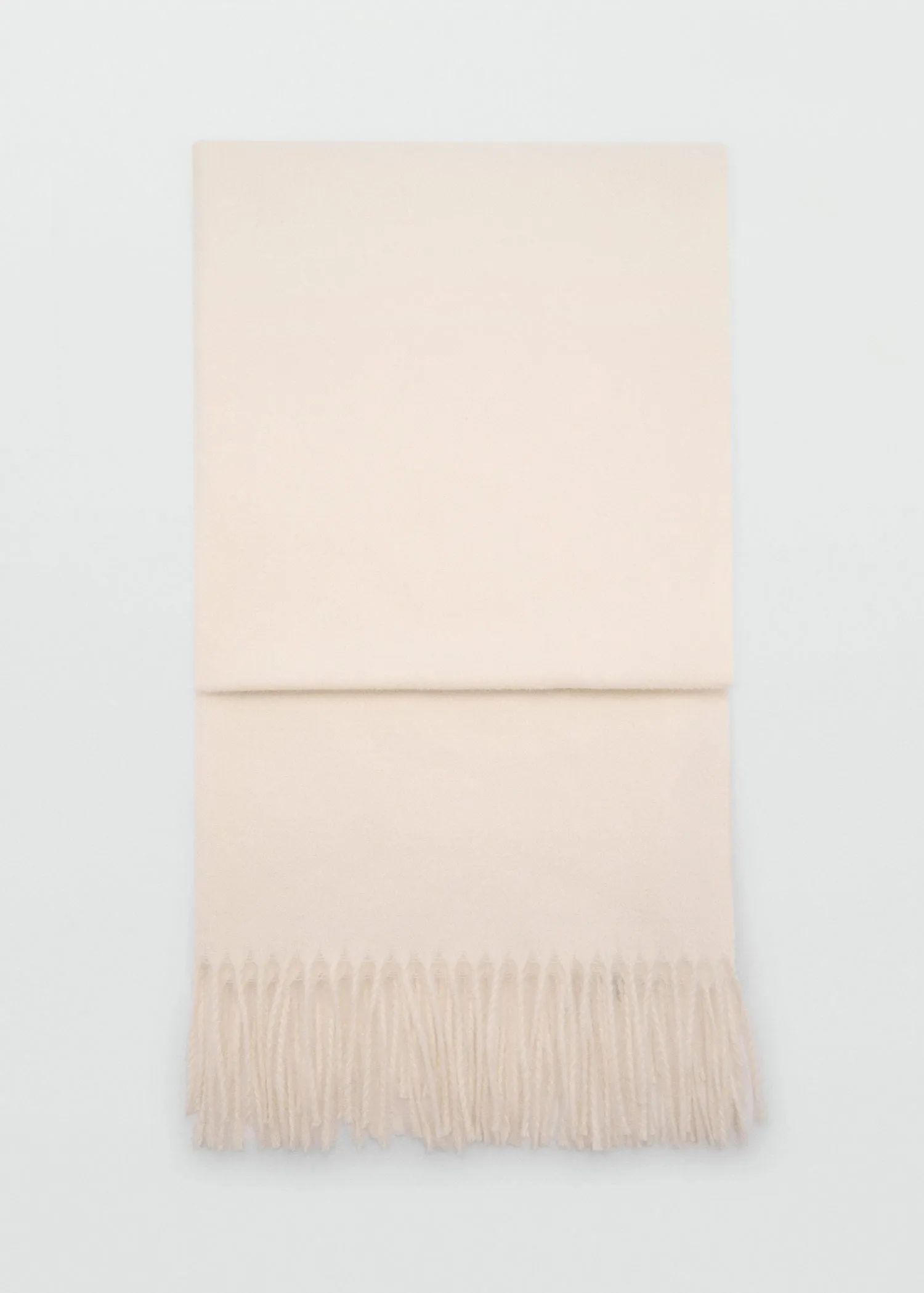 Fringed edge scarf - Light Beige