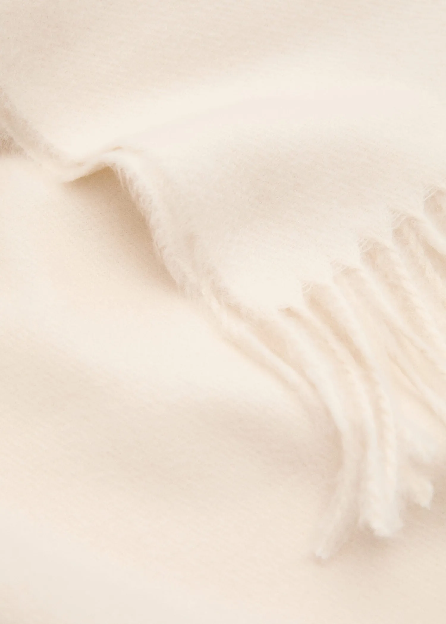 Fringed edge scarf - Light Beige