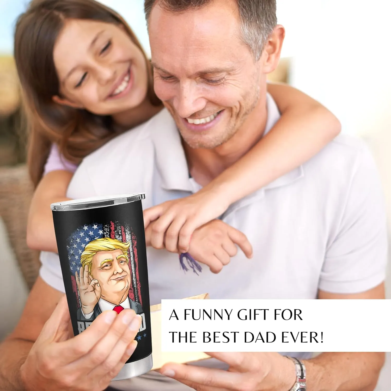 Gifts for Dad from Daughter, Son - Birthday, Fathers Day, Father's Day, Christmas Gifts for Dad - Father Gift Ideas - New Papa Daddy Stepdad Gift Ideas for Men - 20 Oz Black Tumbler