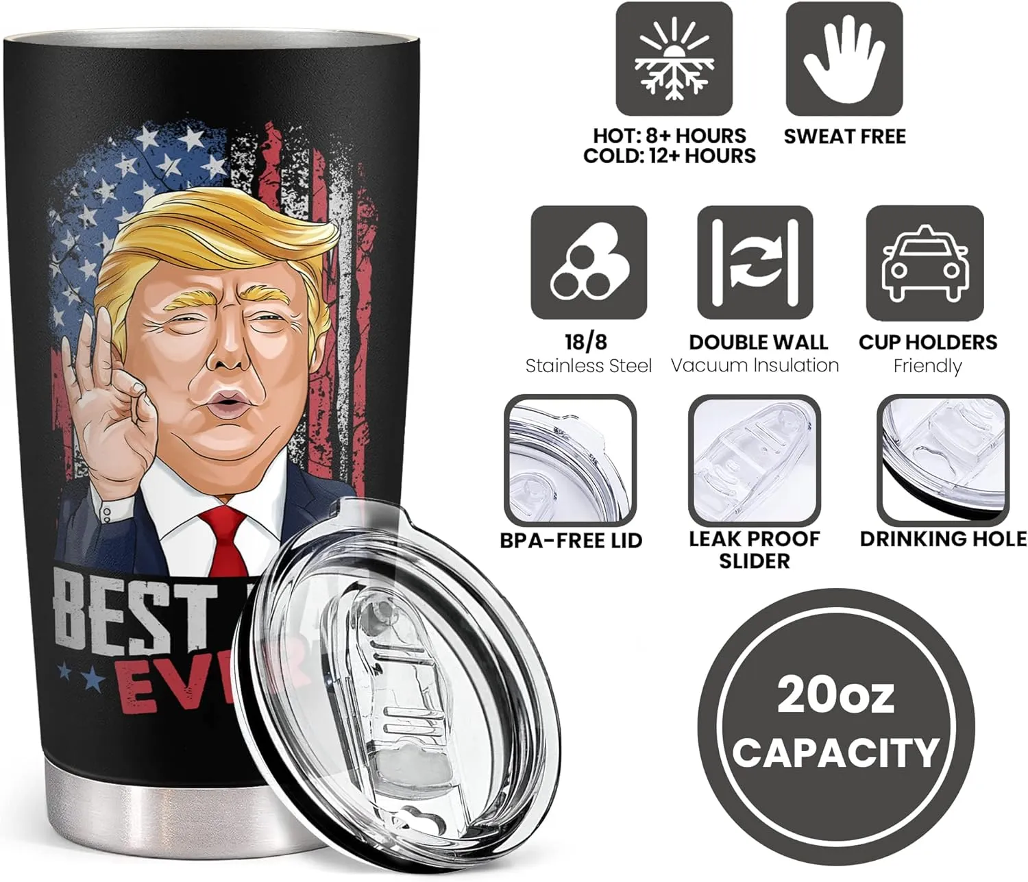 Gifts for Dad from Daughter, Son - Birthday, Fathers Day, Father's Day, Christmas Gifts for Dad - Father Gift Ideas - New Papa Daddy Stepdad Gift Ideas for Men - 20 Oz Tumbler