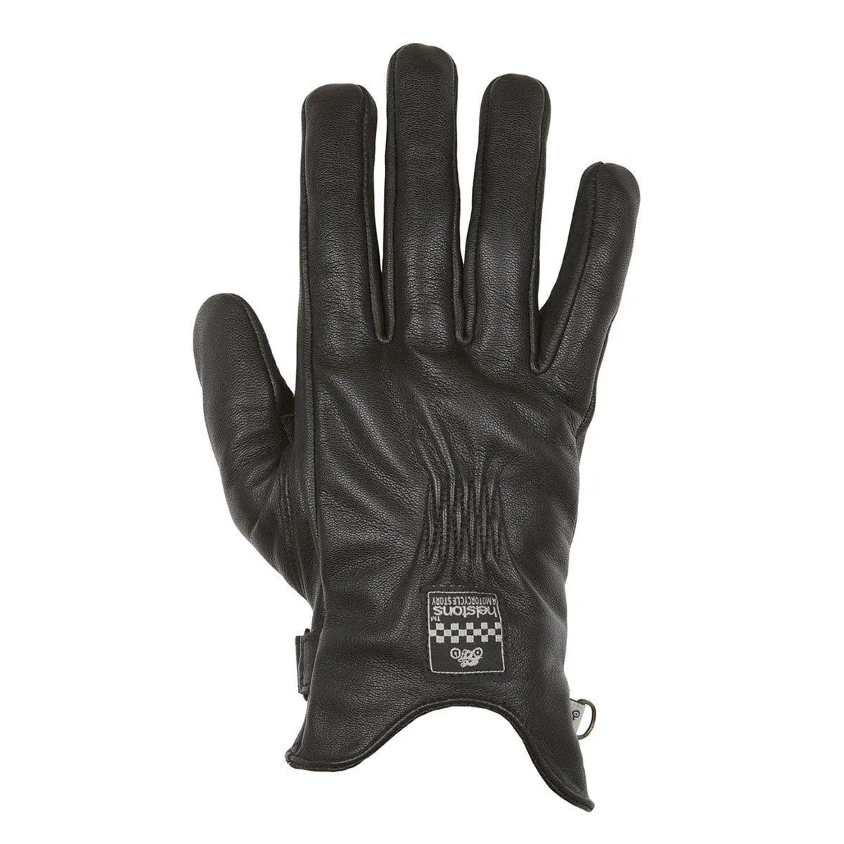 HELSTONS CONDOR SUMMER LEATHER MOTORCYCLE GLOVE - BLACK