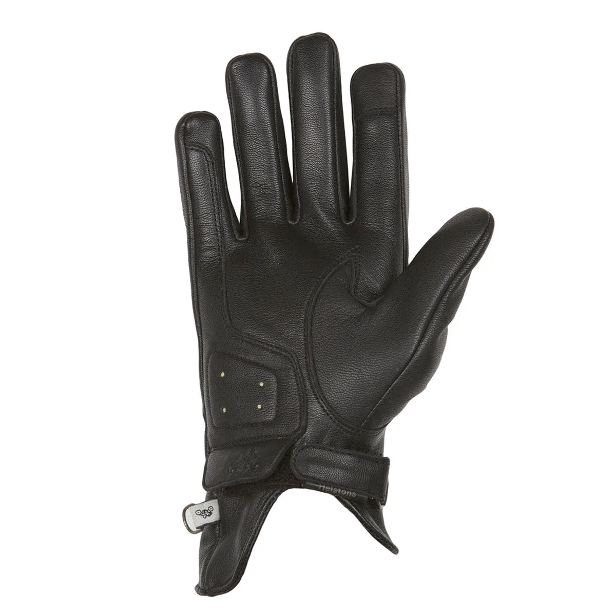 HELSTONS CONDOR SUMMER LEATHER MOTORCYCLE GLOVE - BLACK