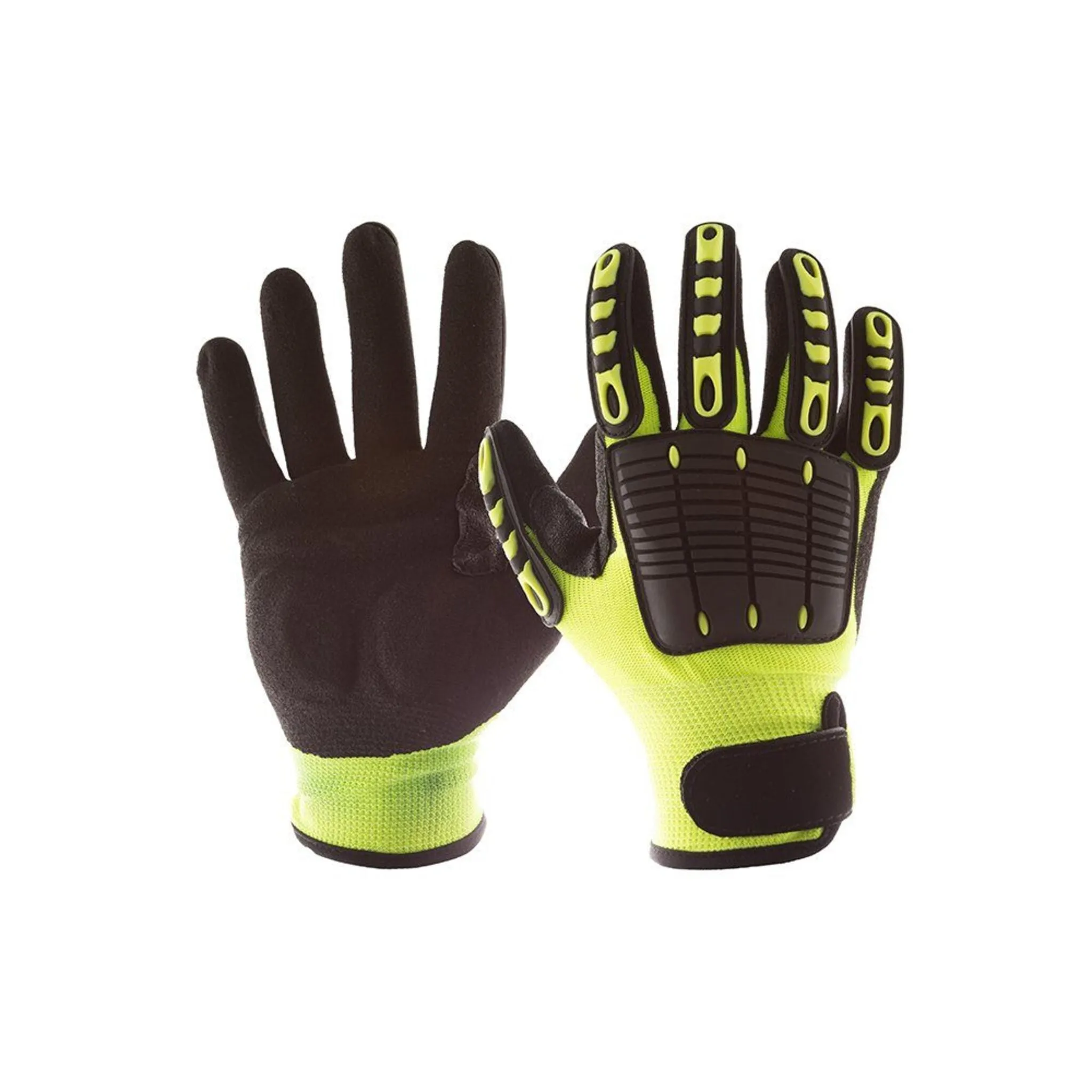 Impacto Back Tracker Hi-Vis Heavy Duty Anti-Impact Mechanic's Gloves – High-Visibility, Durable Protection for Enhanced Safety and Comfort
