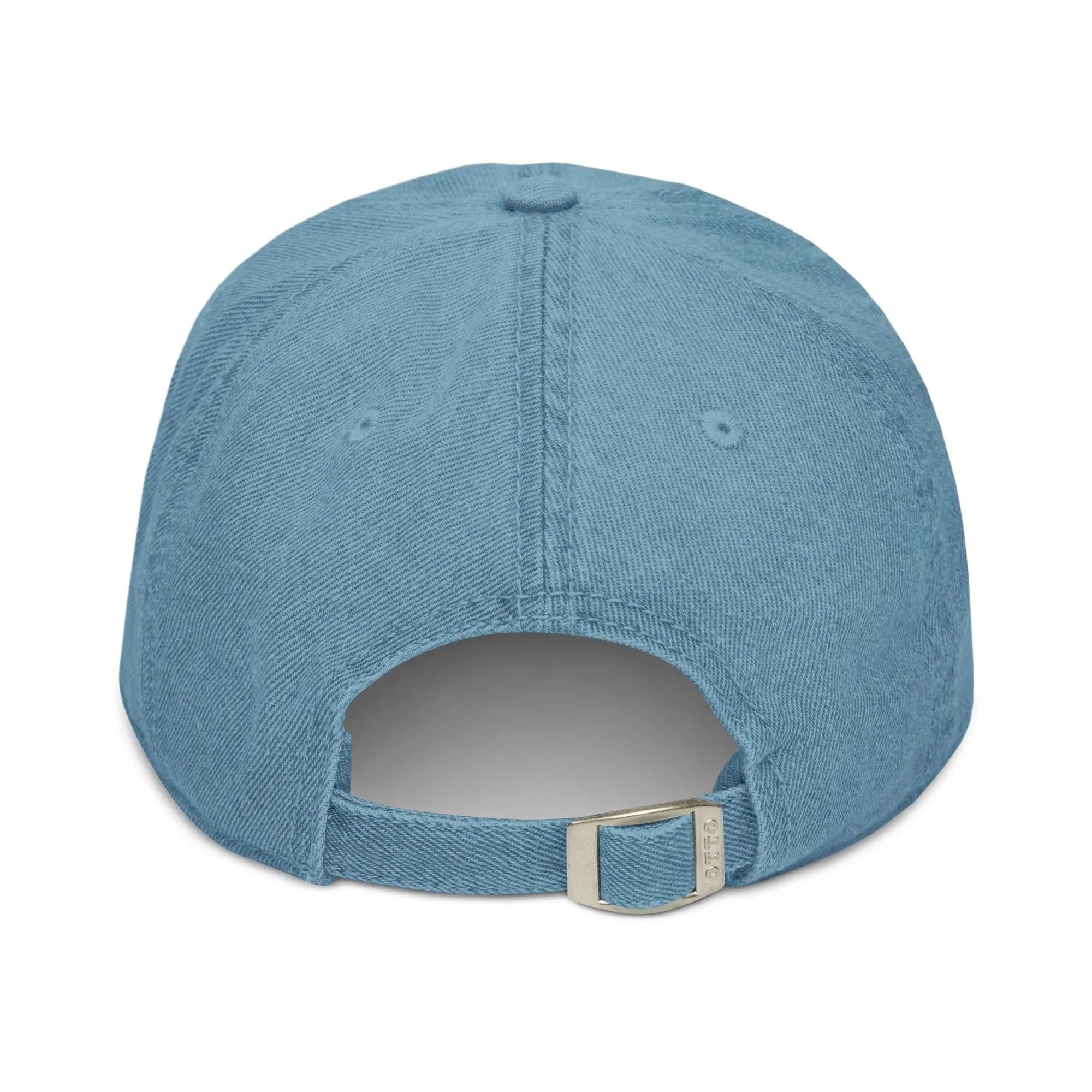Indonesian Mendung Embroidered Denim Dad Hat