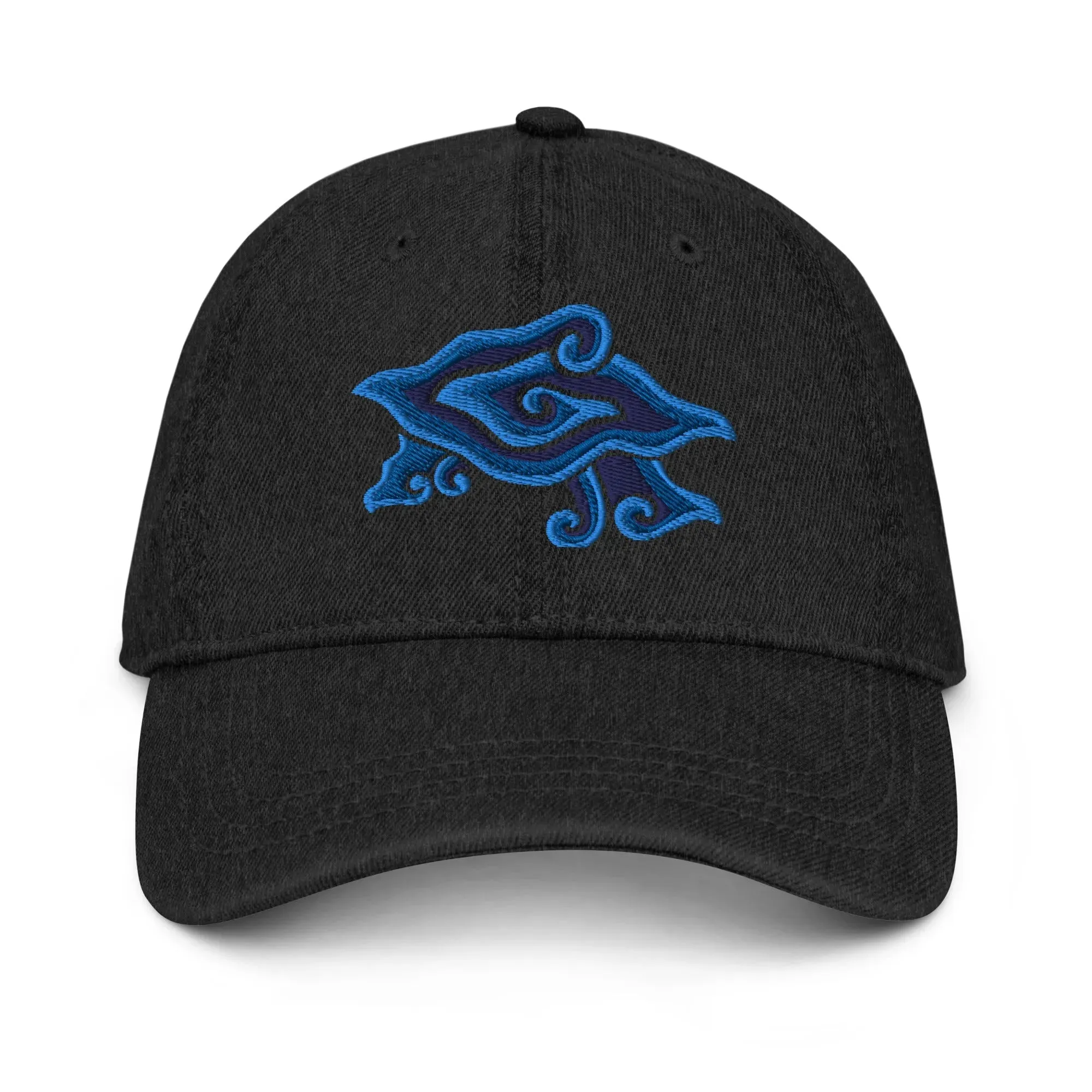 Indonesian Mendung Embroidered Denim Dad Hat