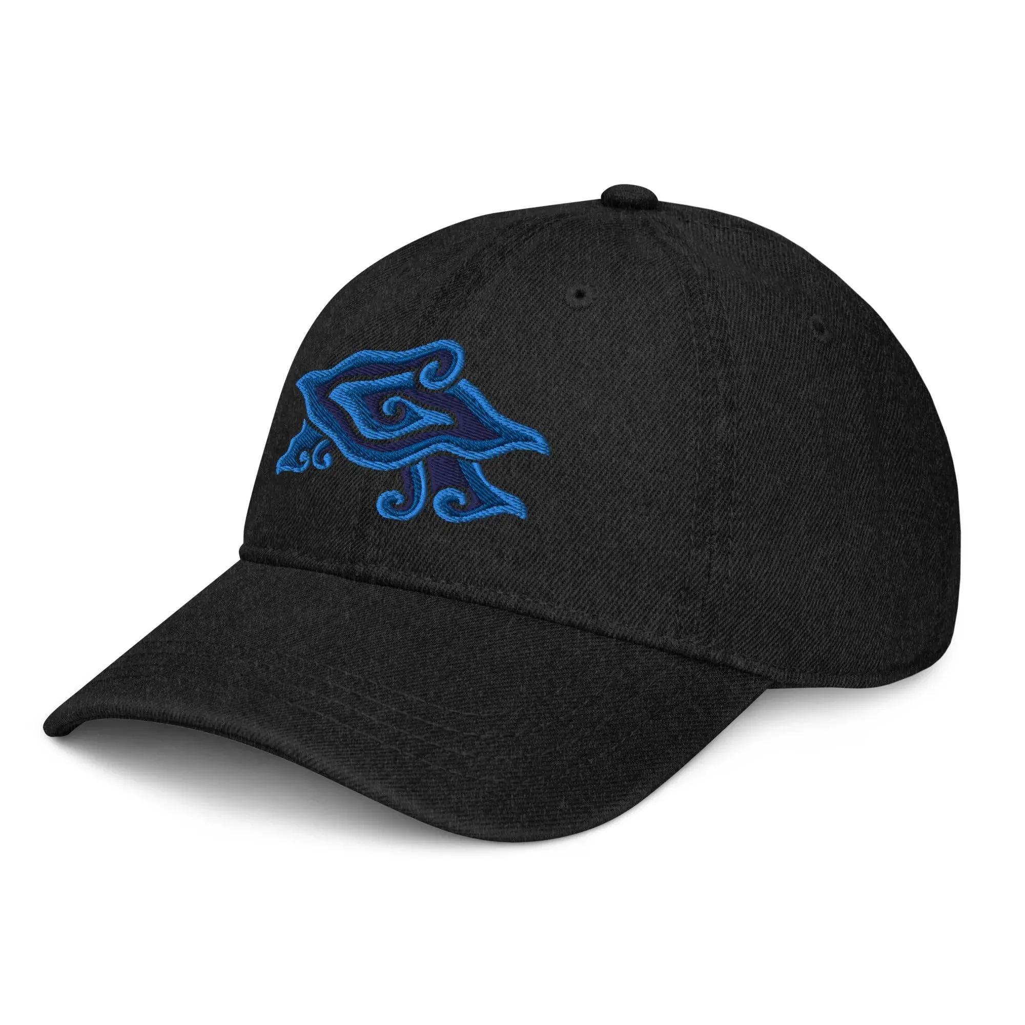 Indonesian Mendung Embroidered Denim Dad Hat