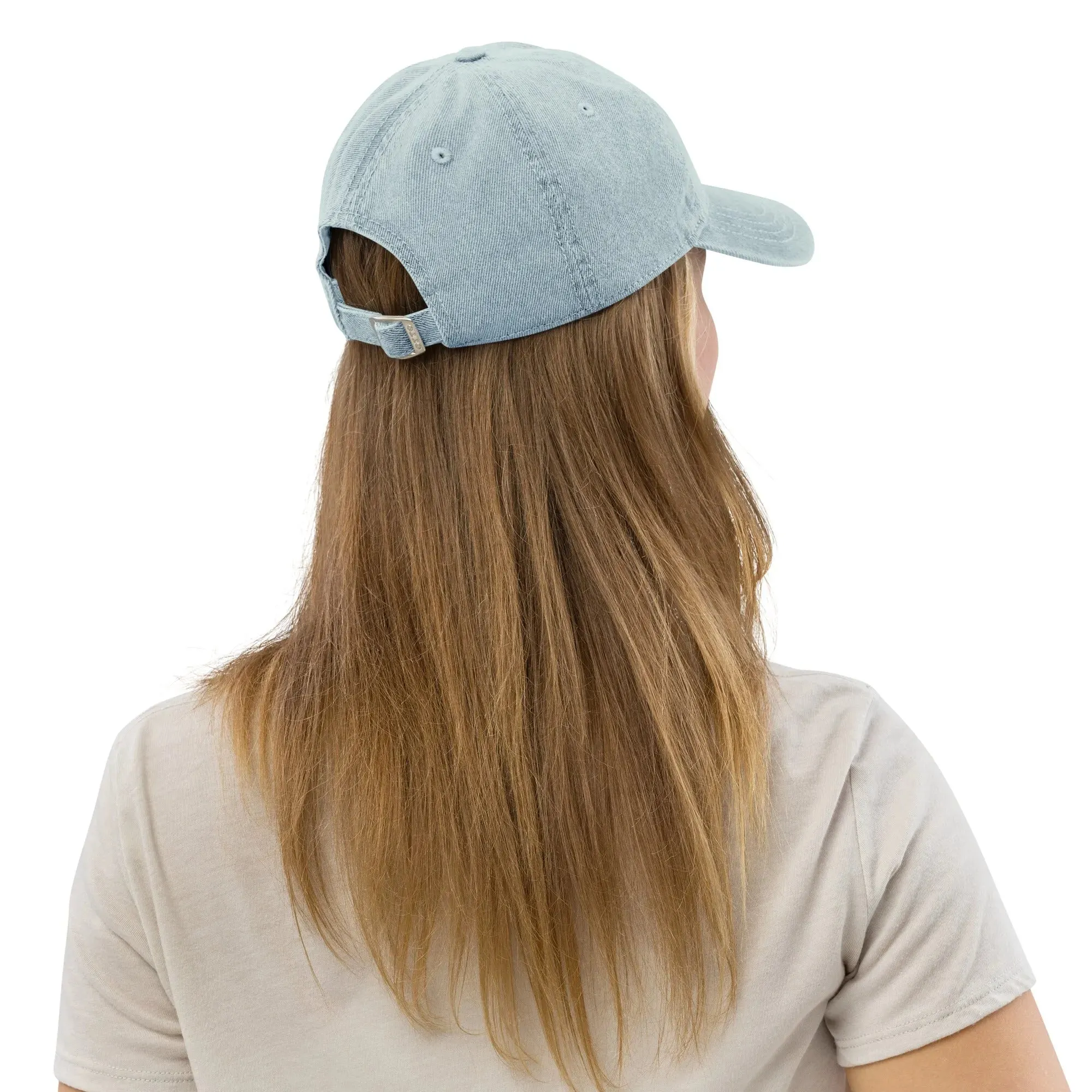 Indonesian Mendung Embroidered Denim Dad Hat