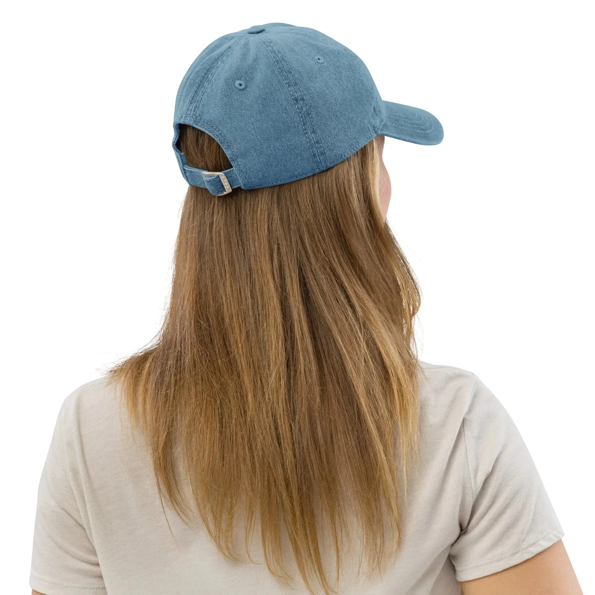 Indonesian Mendung Embroidered Denim Dad Hat