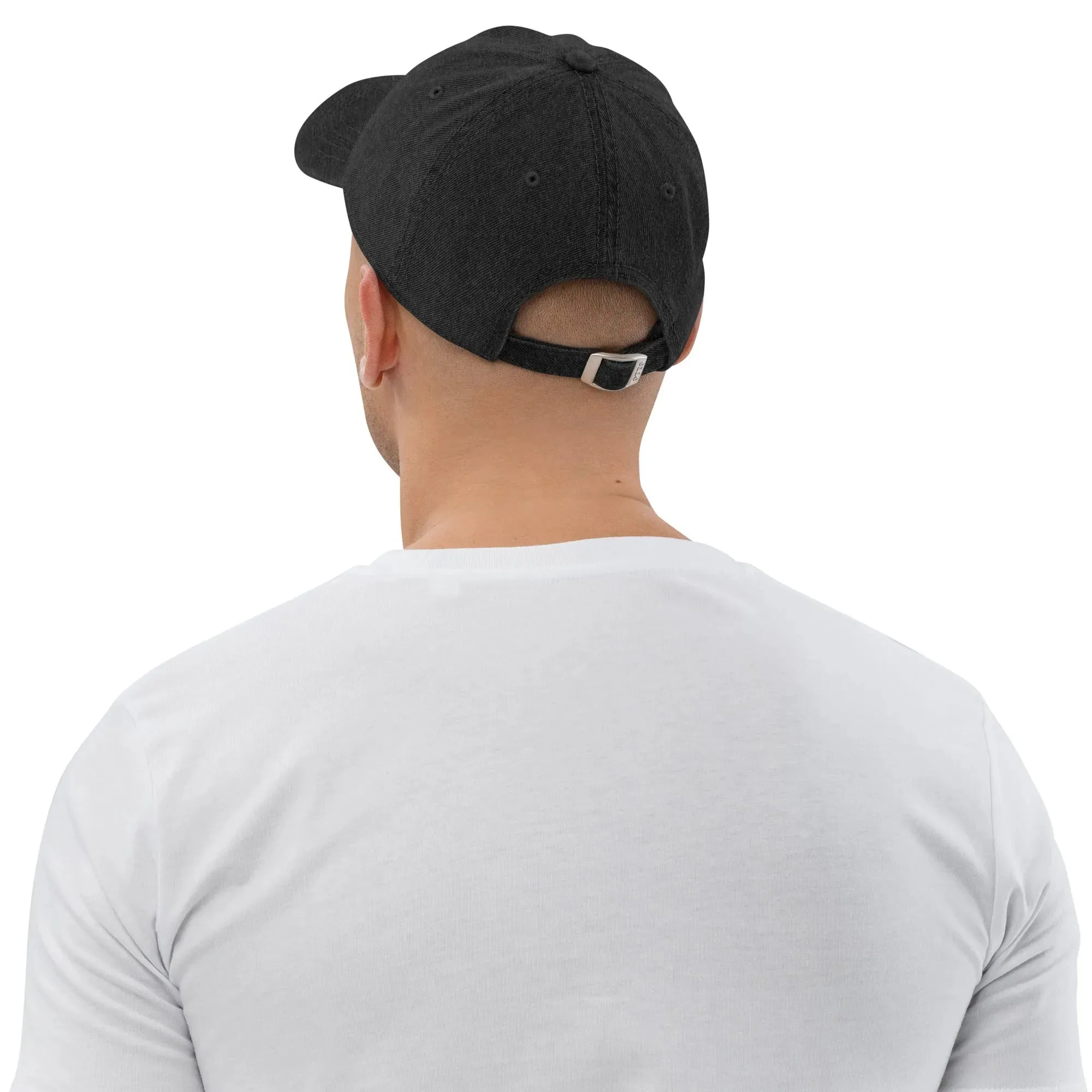 Indonesian Mendung Embroidered Denim Dad Hat