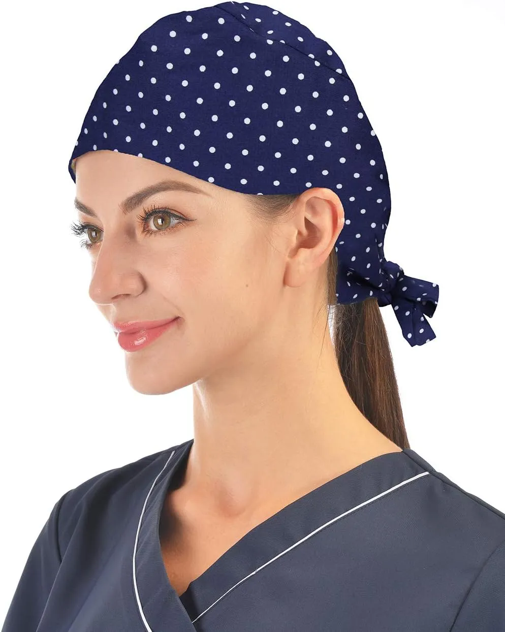 Kousenpu Adjustable Working Cap,Elastic Tie-Back Scrub Cap, Unisex, One Size Multiple Color