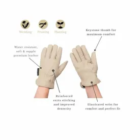 KS Luxury Leather W/Resistant Gloves Mens Large