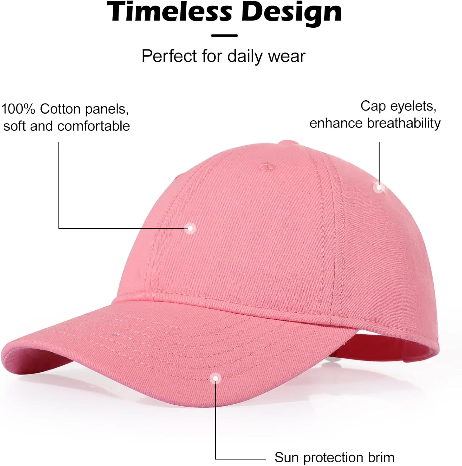 LiuSuper Hats for Small Heads Men, Petite Baseball Caps for Women, XXS Adjustable Trucker Hat Dad Hat(21.3"-22.8", 54cm-58cm)