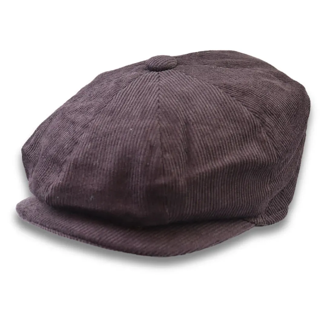 Men's 100% Cotton Corduroy Newsboy Flat Cap