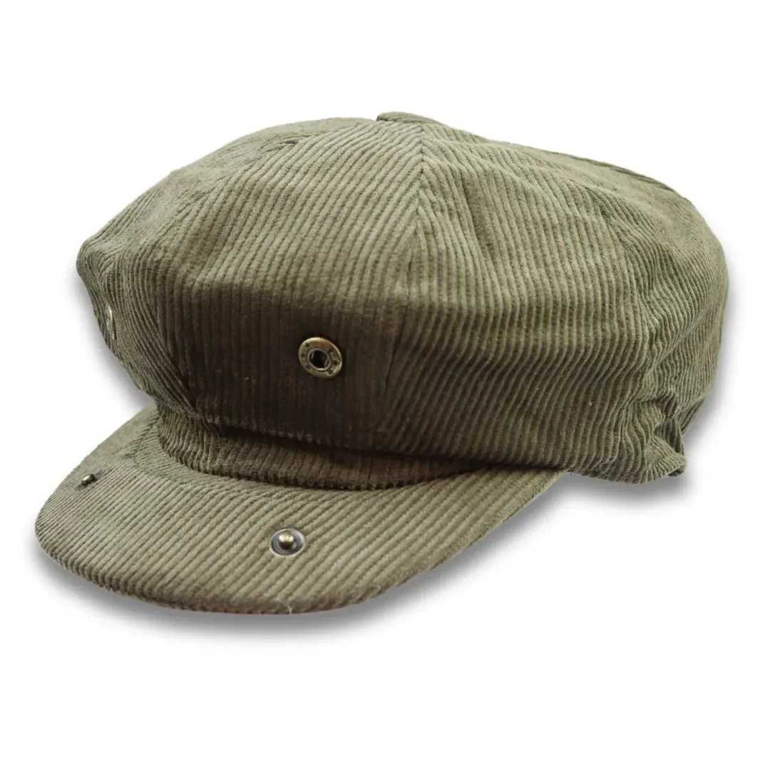 Men's 100% Cotton Corduroy Newsboy Flat Cap