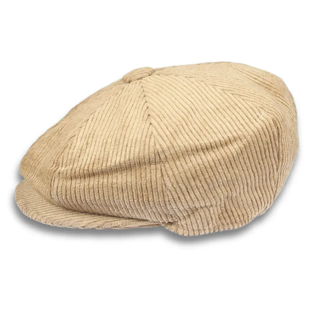 Men's 100% Cotton Corduroy Newsboy Flat Cap