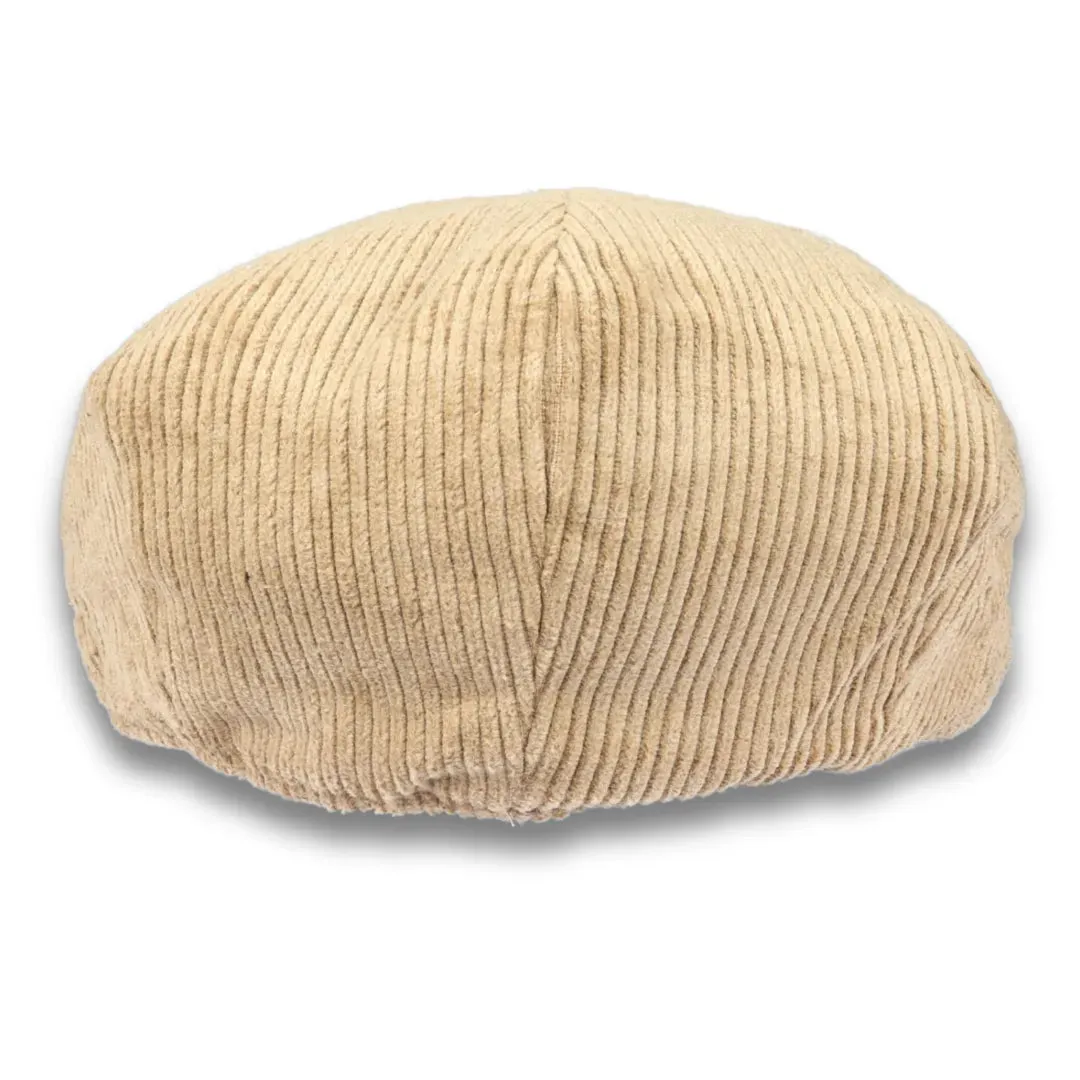 Men's 100% Cotton Corduroy Newsboy Flat Cap
