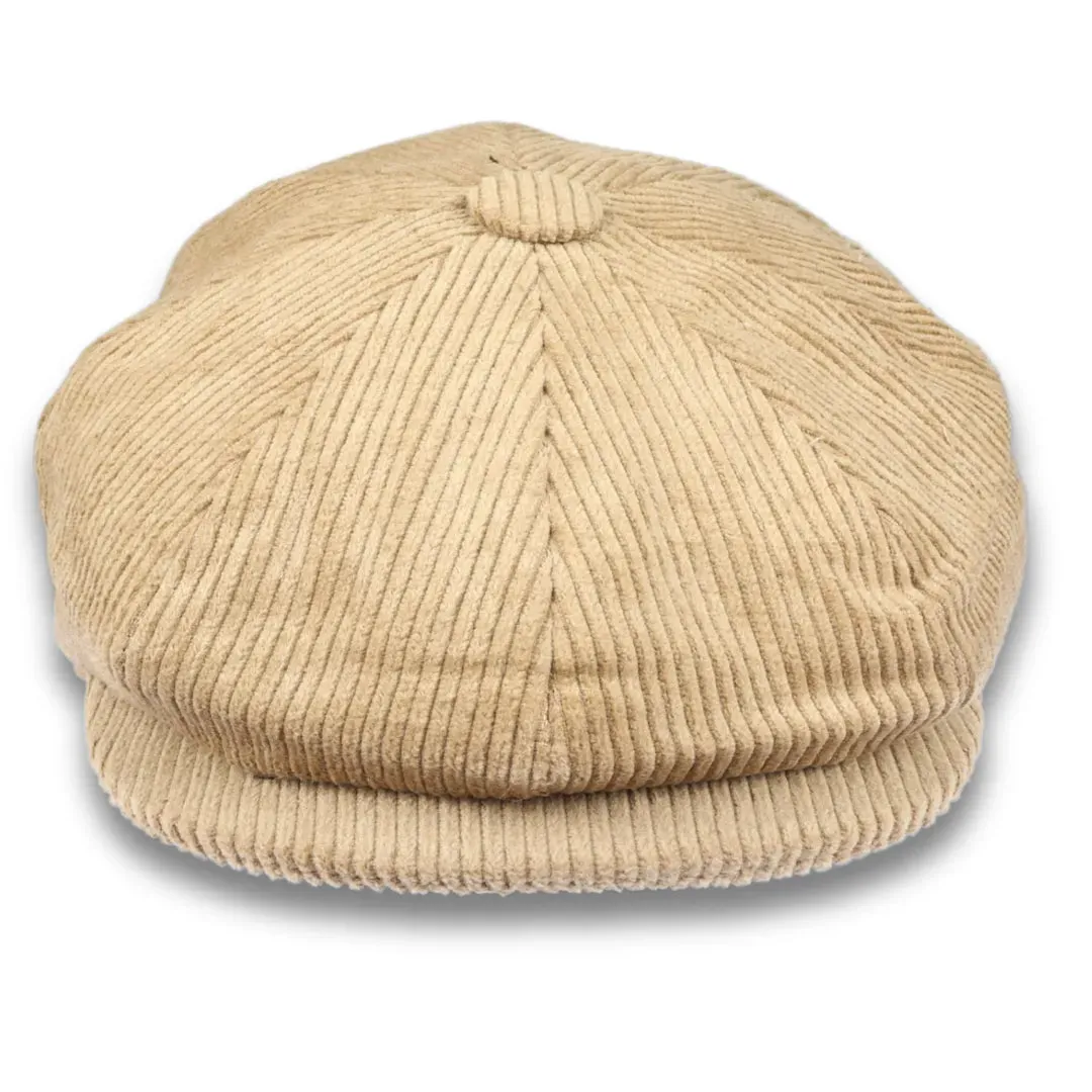 Men's 100% Cotton Corduroy Newsboy Flat Cap