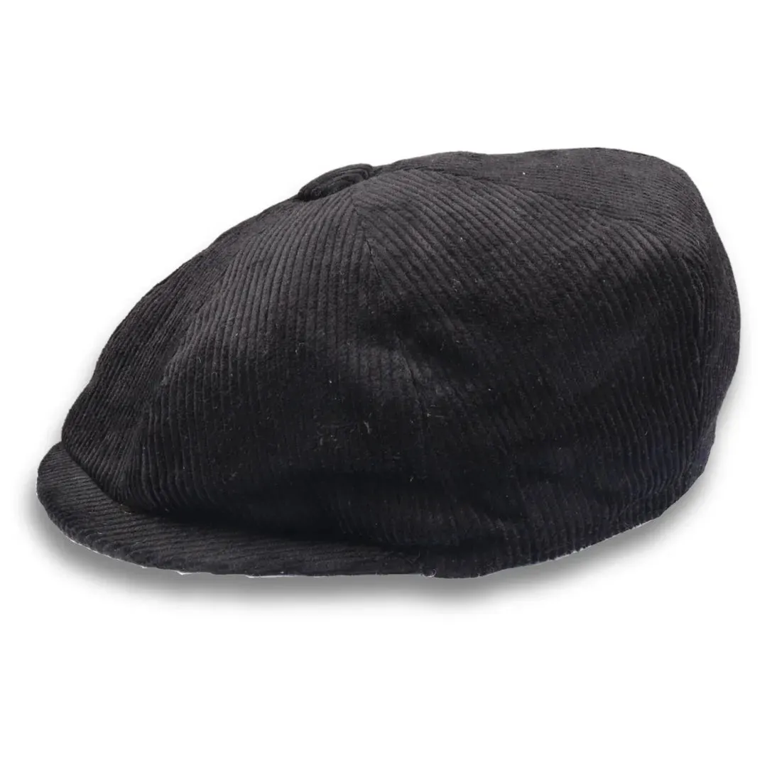 Men's 100% Cotton Corduroy Newsboy Flat Cap